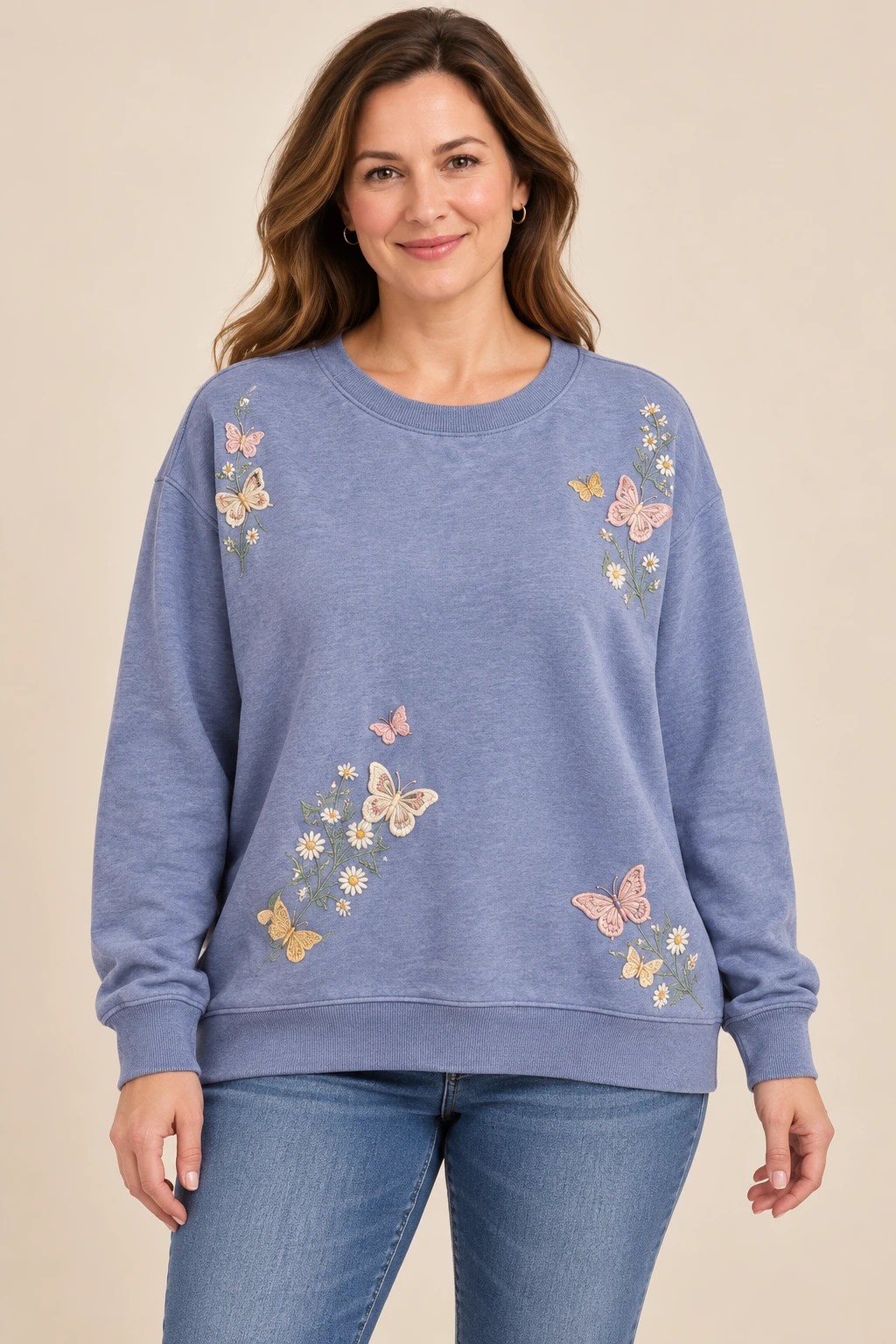 Butterfly Embroidery Breeze, Periwinkle: front